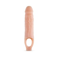 Performance Plus 9 inch Silicone Cock Sheath Penis Extender Sling Beige - Enhance Your Pleasure