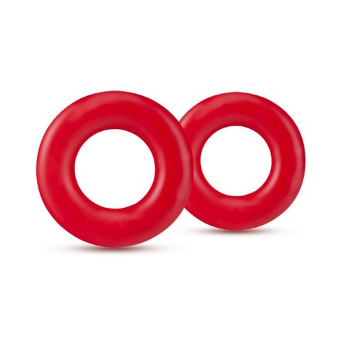 Stay Hard Donut Rings Cockring 2-Pack Red