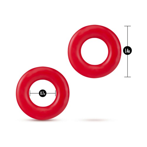 Anillos Cockring Stay Hard Donut 2-Pack Rojo