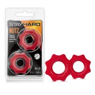 Stay Hard Nutz Anillo para el Pene 2-Pack Rojo