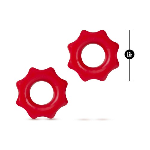 Stay Hard Nutz Anillo para el Pene 2-Pack Rojo