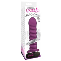 Gossip Dildo Vibrante Texturizado de Silicona de 7.5 in. Control Remoto Recargable Violeta