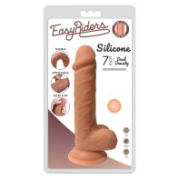 Curve Toys Easy Riders Dildo de Densidad Doble de 7 Pulgadas Claro