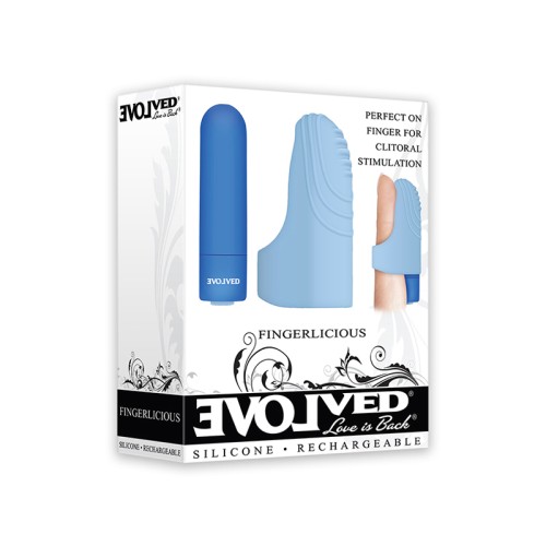 Vibrador de Dedo Recargable Evolved Fingerlicious Azul