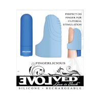 Vibrador de Dedo Recargable Evolved Fingerlicious Azul