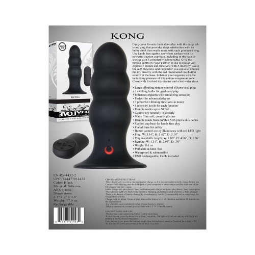 Plug Anal Recargable Evolved Kong - Placer Control Remoto