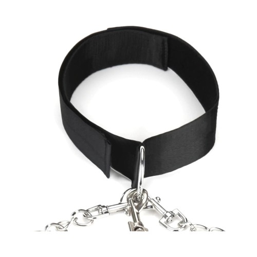 Lux Fetish Collar Cuffs & Leash Set - Kinky Fun