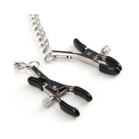 Lux Fetish Adjustable Collar and Nipple Clamps