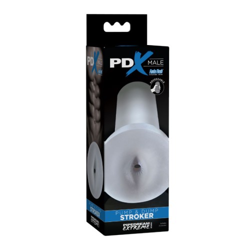 PDX Male Pump & Dump Squeezy Anal Stroker Clear