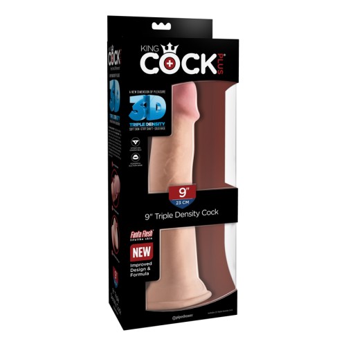 King Cock Plus 9-Inch Triple Density Dildo - Beige