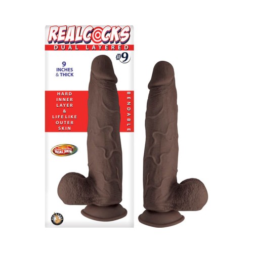 Dildo Realcocks de Piel Real de Doble Capa