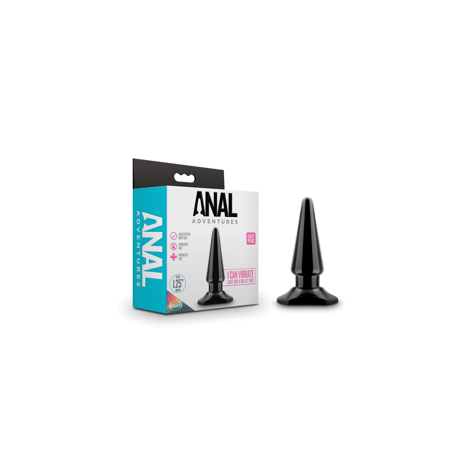 Anal Adventures Easy Plug Black - Beginner Friendly