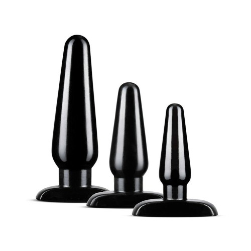 Anal Adventures 3-Piece Basic Plug Kit Black