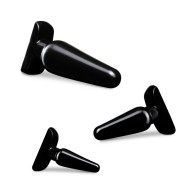 Anal Adventures 3-Piece Basic Plug Kit Black