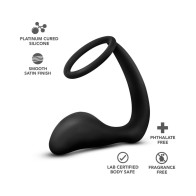 Anal Adventures Premium Silicone Prostate Massager Cock Ring