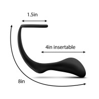 Anal Adventures Premium Silicone Prostate Massager Cock Ring