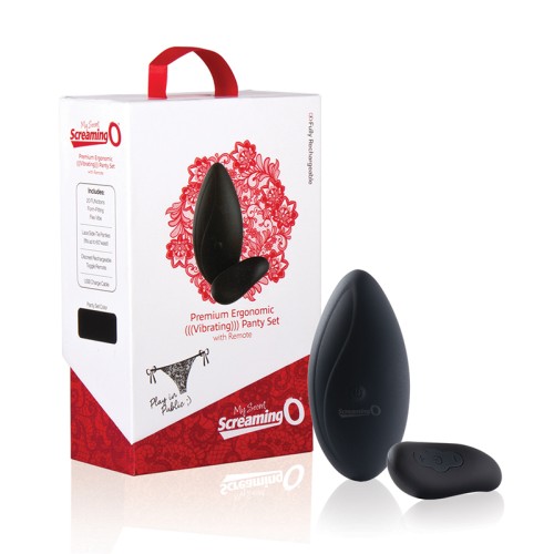 Conjunto de Panties Ergonómicos Premium Screaming O Negro - Placer Discreto