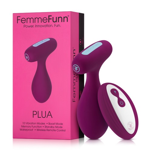 FemmeFunn Plus Rechargeable Silicone Vibrating Anal Plug Dark Fuchsia