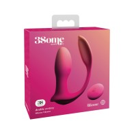 Pipedream Doble Éxtasis Vibrador Estimulación Dual Rojo