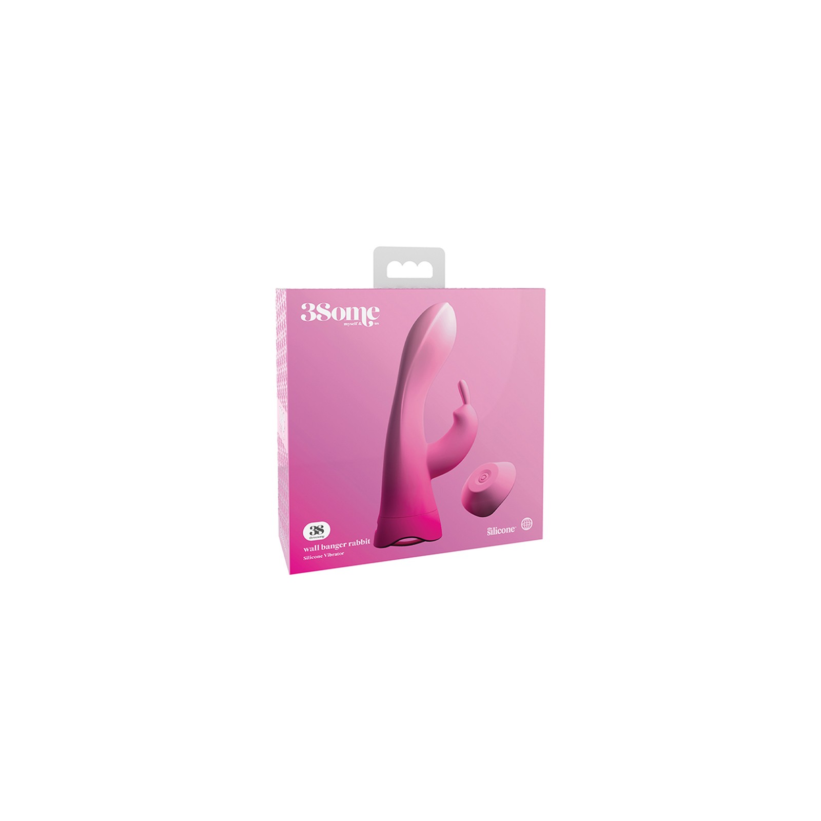 Vibrador Rabbit Wall Banger 3Some con Ventosa Rosa