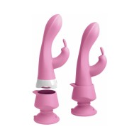 Pipedream 3Some Wall Banger Rabbit Vibrator with Suction Cup Pink