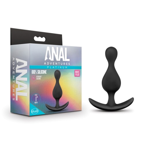 Plug Anal Wave de Silicona Platinum para Nuevas Sensaciones