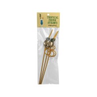 Tropical Pineapple Drinking Straws for Fun Parties