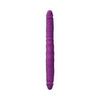 Dildo Doble Placer de 12 in. Colores Morado