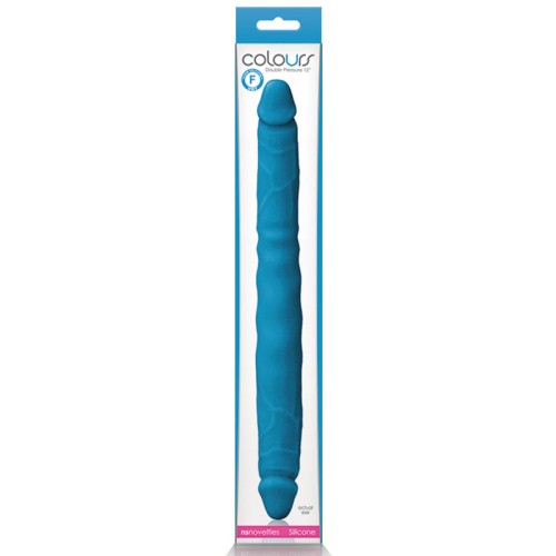 Dildo Doble Placer de 12in de Colores Azul