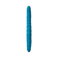 Dildo Doble Placer de 12in de Colores Azul