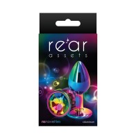 Rear Assets Metal Anal Plug Small Multicolor