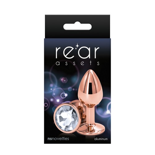 Plug Anal Rose Gold Small Clear Rear Assets