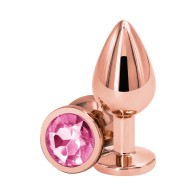 Plug Anal Rosa Dorado Mediano - Rear Assets