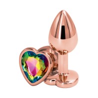 Rear Assets Rose Gold Heart Anal Plug Small