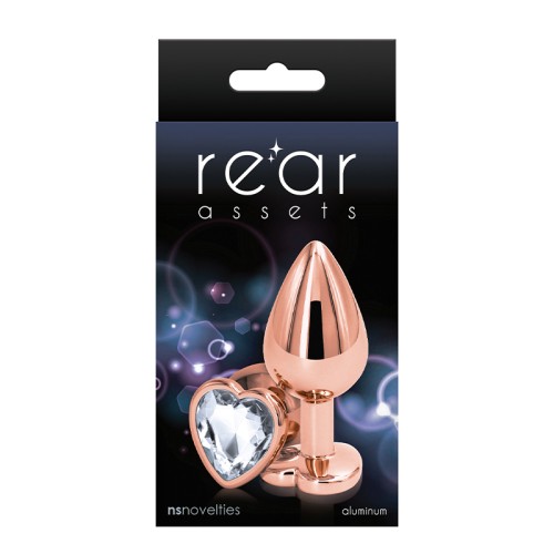 Rear Assets Rose Gold Heart Plug Medium