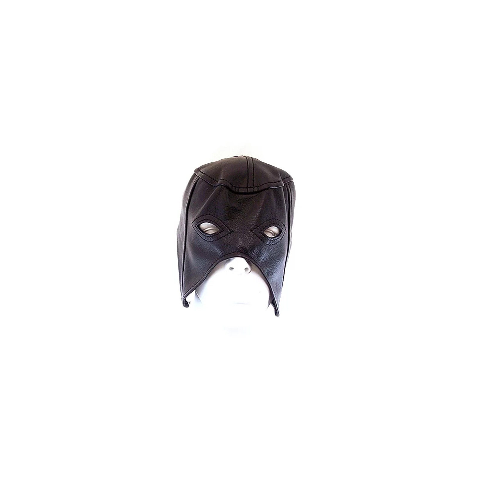 Rouge Half Mask in Black Leather