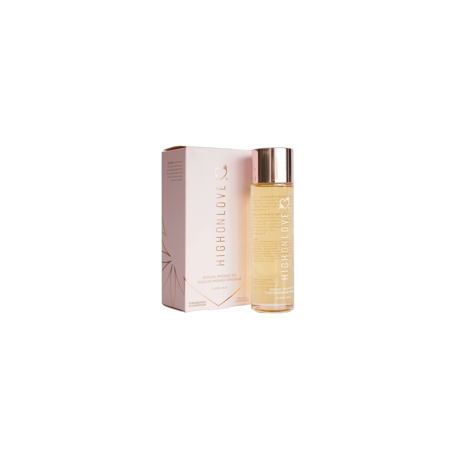 HighOnLove Strawberry & Champagne Massage Oil - Luxurious Pleasure