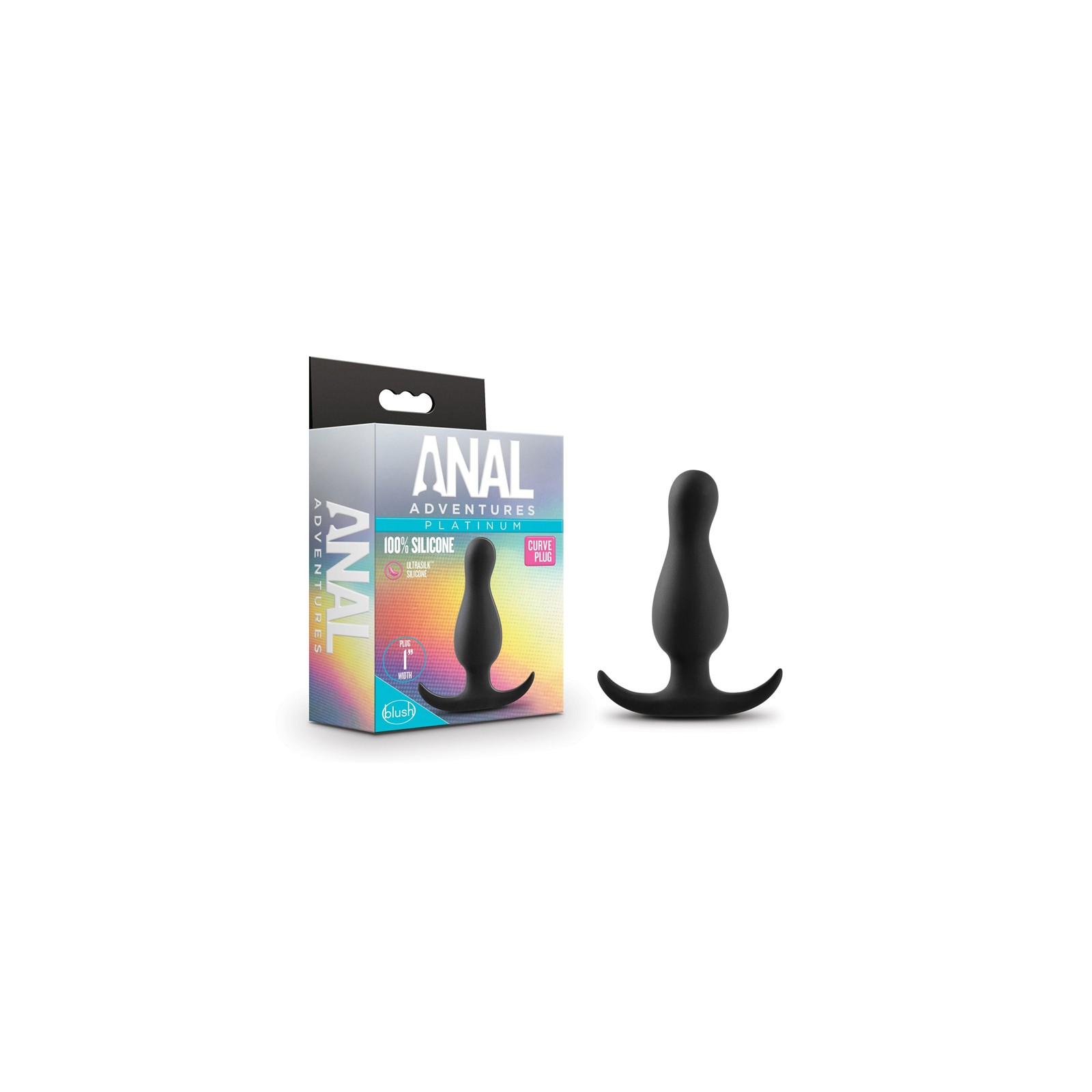 Anal Adventures Platinum Silicone Curve Plug