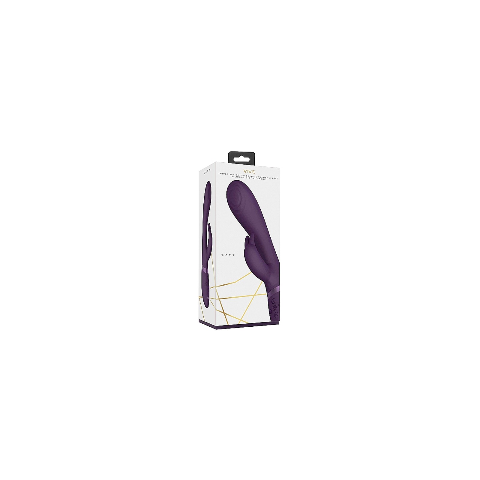 VIVE CATO Rechargeable Rabbit Vibrator Purple