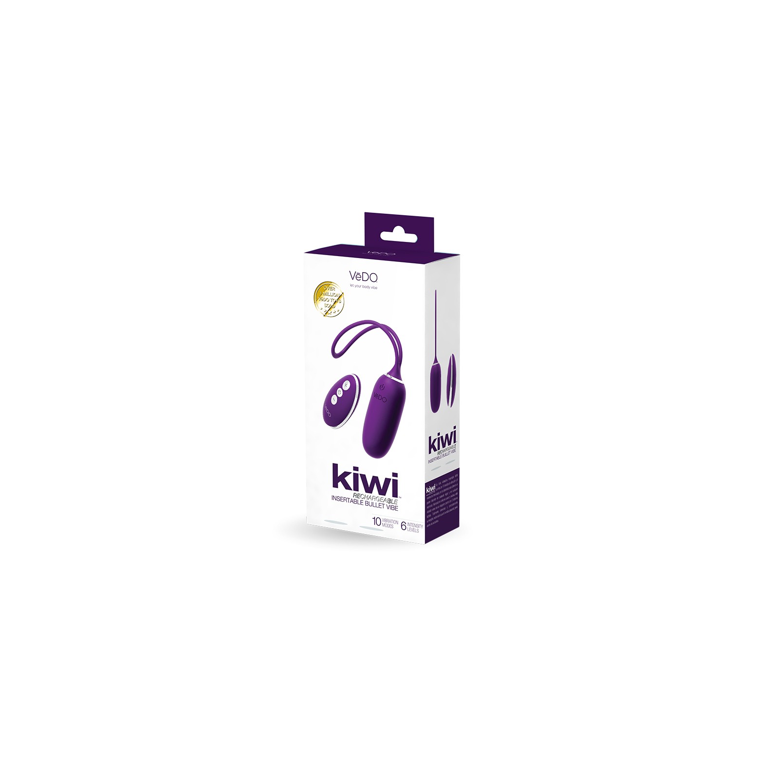 Vedo Kiwi Rechargeable Insertable Bullet - Deep Purple