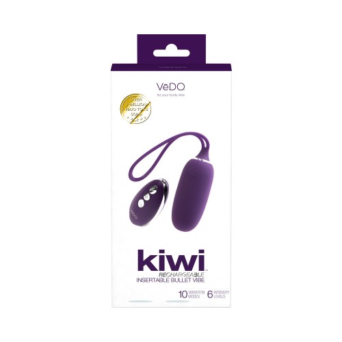 Bullet Recargable Insertable Vedo Kiwi - Púrpura Intenso