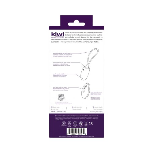 Bullet Recargable Insertable Vedo Kiwi - Púrpura Intenso