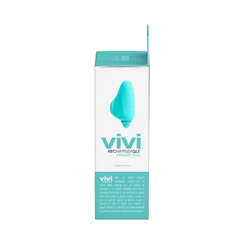 Vedo Vivi Rechargeable Finger Vibe Tease Me Turquoise - Elevate Your Pleasure