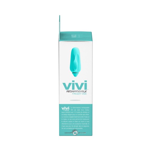 Vedo Vivi Rechargeable Finger Vibe Tease Me Turquoise - Elevate Your Pleasure