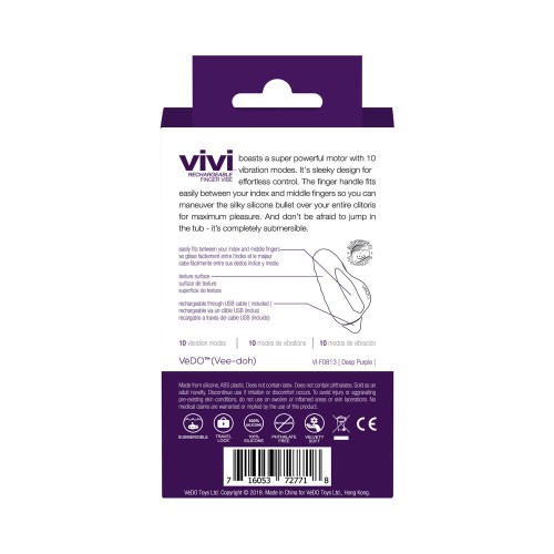 Vedo Vivi Rechargeable Finger Vibe - Purple