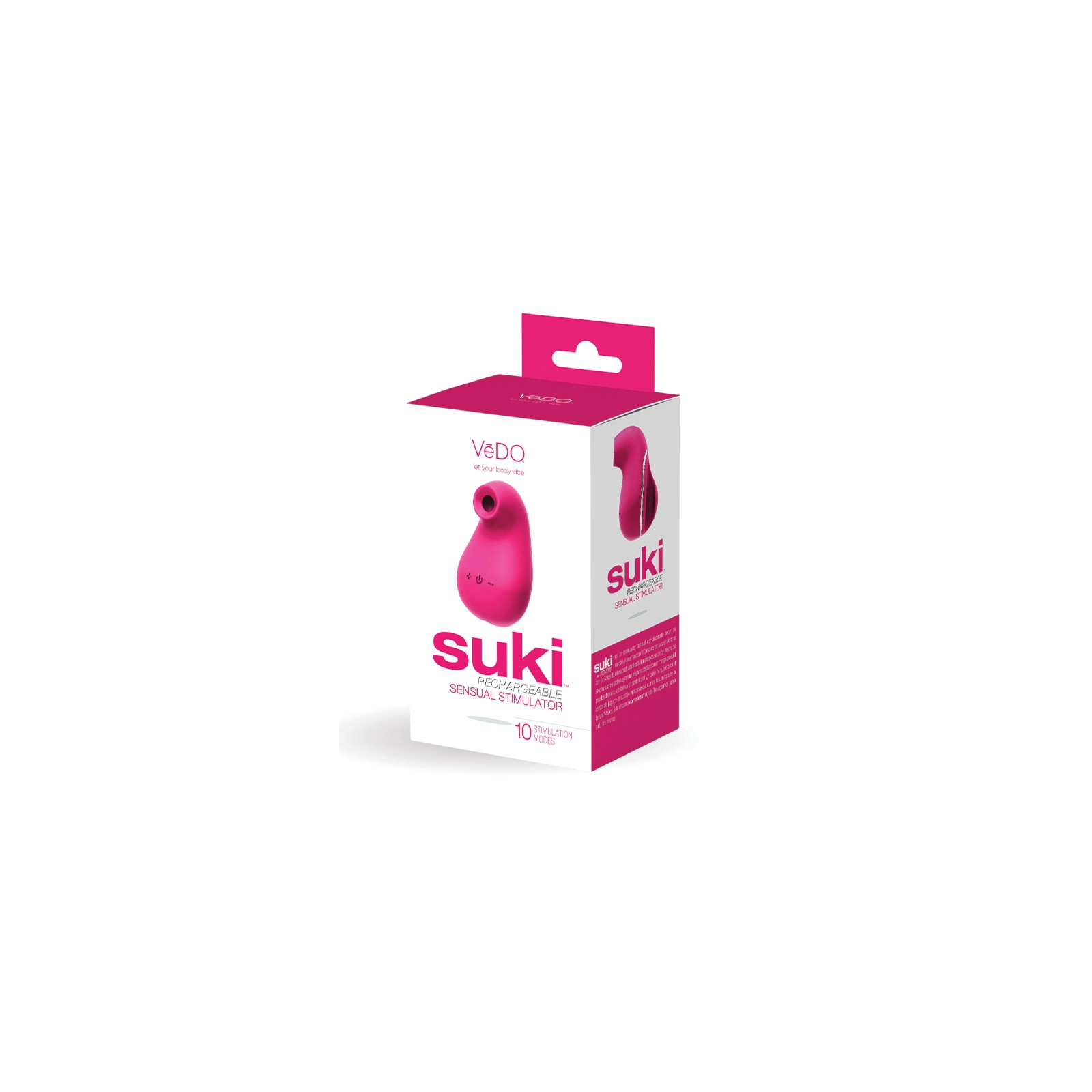 Vibrador Suki Sonic Succión Rosa - Dispositivo de Placer Recargable