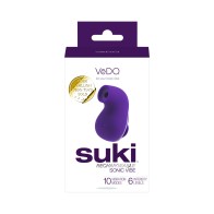 Vibrador Recargable de Succión Sónica Vedo Suki Púrpura Profundo