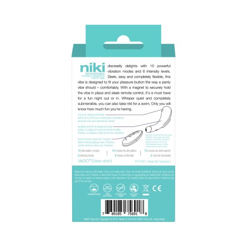 VeDO Niki Rechargeable Panty Vibe - Sleek & Discreet