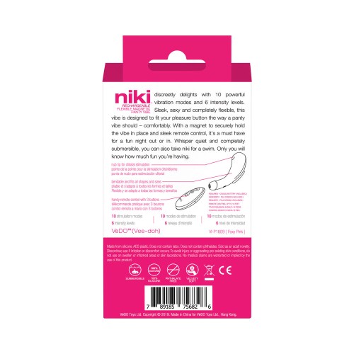 VeDo Niki Vibrador de Panty Recargable - Rosa