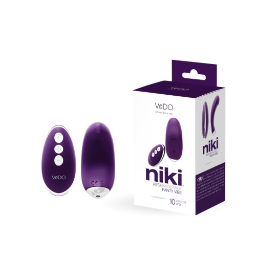 VeDO Niki Vibrador de Panty Recargable Morado Profundo - Placer Discreto